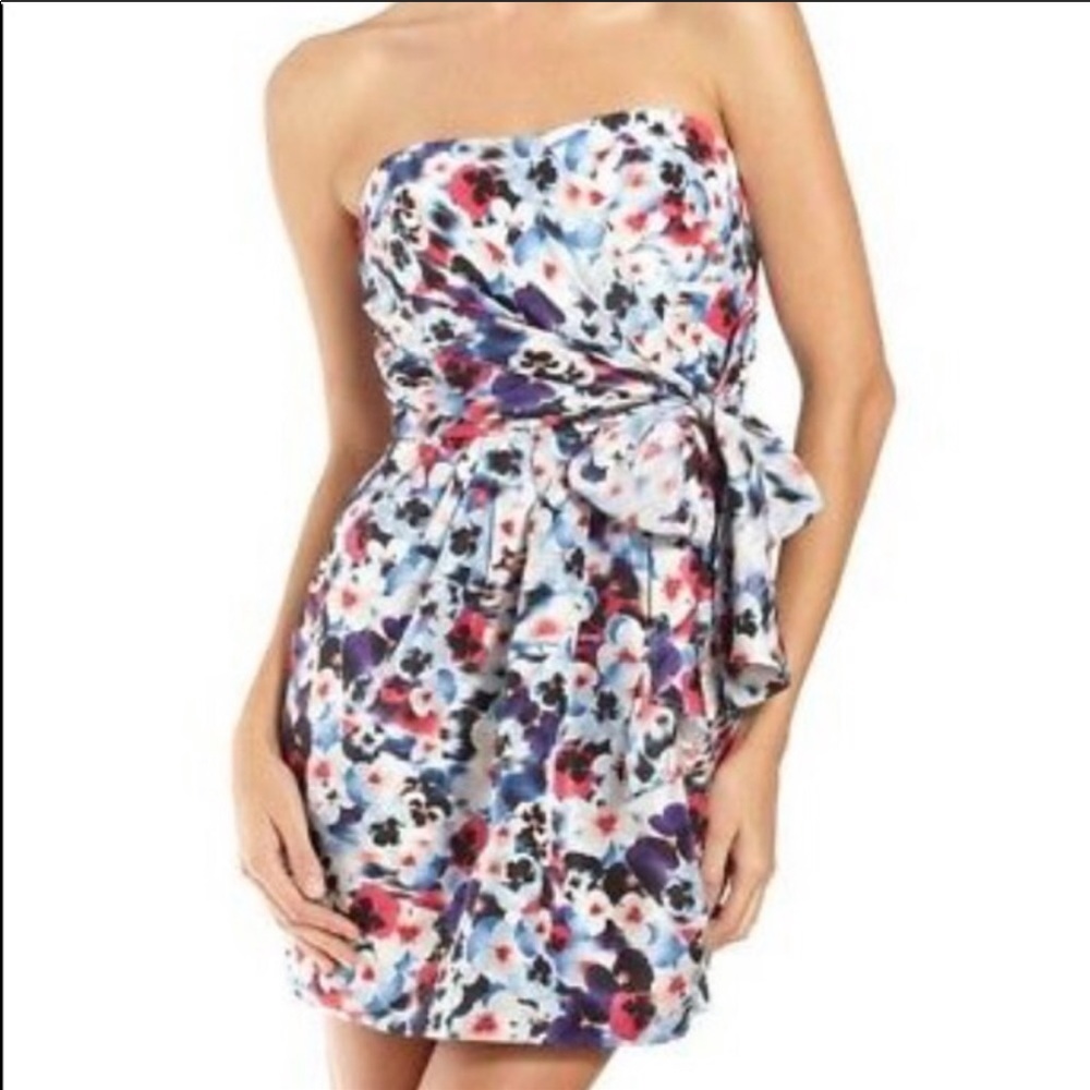 Cynthia Steffe Nadia Floral Strapless Dress size 4
